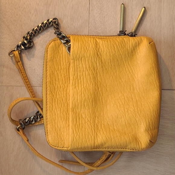 Madison West Handbags - MADISON WEST crossbody Mustard small, purse, soft vegan leather like new